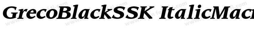 GrecoBlackSSK ItalicMacromedia Font字体转换